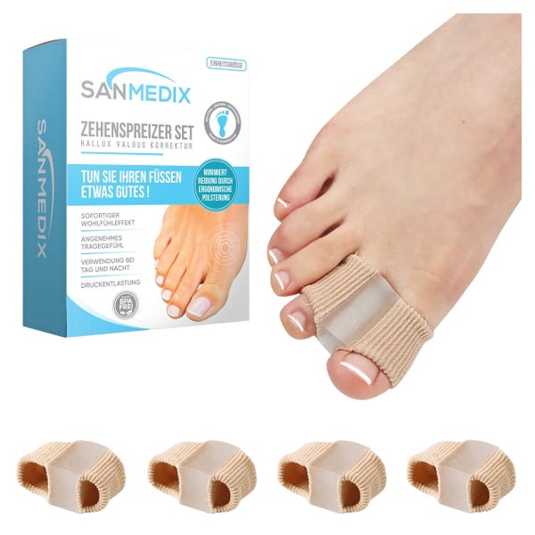 Sanmedix® Zehenbandage mit Gelkissen 4 St