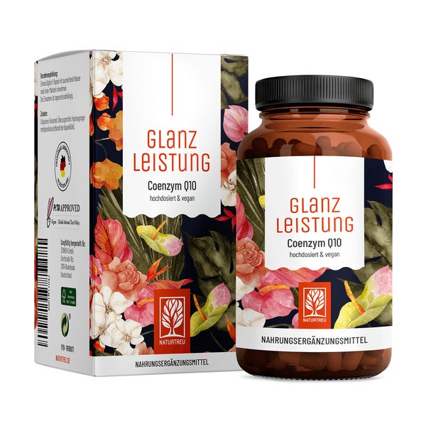 Coenzym Q10 hochdosiert - GLANZLEISTUNG - 90 vegane Kapseln - NATURTREU® 90 St