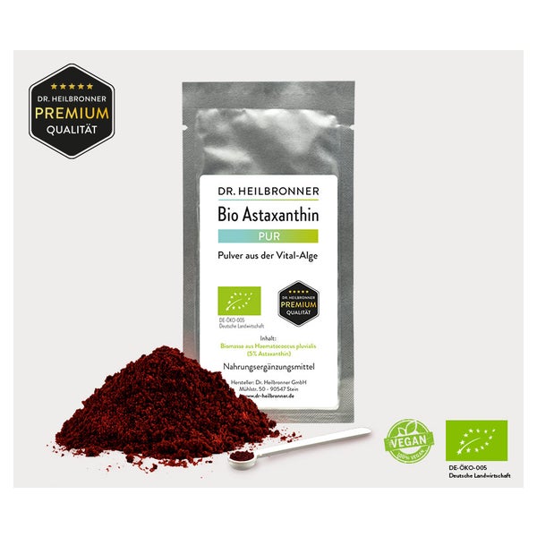 DR. HEILBRONNER Astaxanthin – PUR – 20g Beutel – Pulver 20 g