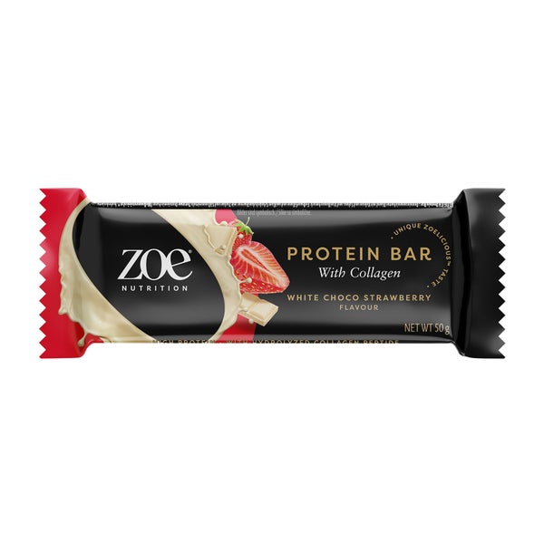 zoe Protein Bar, 50 g, White Chocolate Strawberry 50 g