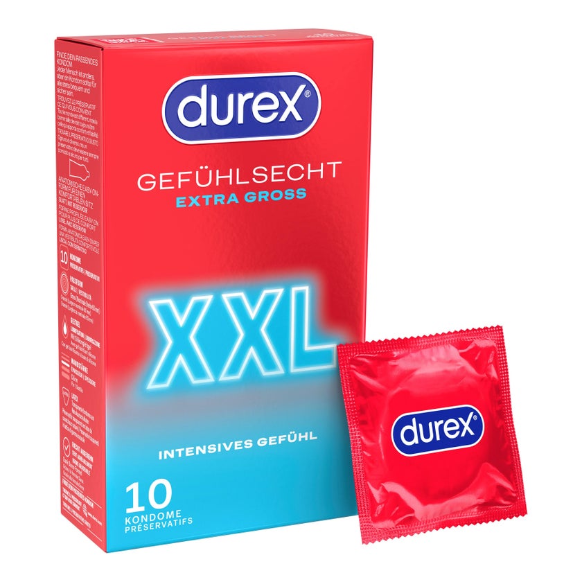 «Gefühlsecht Extra Groß» 10 Stück, 60 mm breit, Easy On (10 Kondome) 10 St
