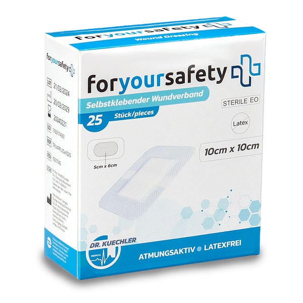 Dr. Kuechler Medical®  Wundpflaster 10x10 cm steril sensitiv 25 St