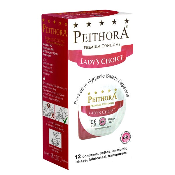 «Ladys Choice» prickelnde Kondome mit großen Noppen (12 Kondome) 12 St