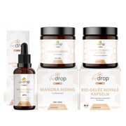 bedrop Bleib Stark-Set | Propolis Tinktur, Gelee Royal Kapseln & Manuka Honig 164 g