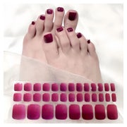 Nagelfolie Fußnägel 34 Stück Gel UV Deep Rosa Lila 1 g (1er 1 St