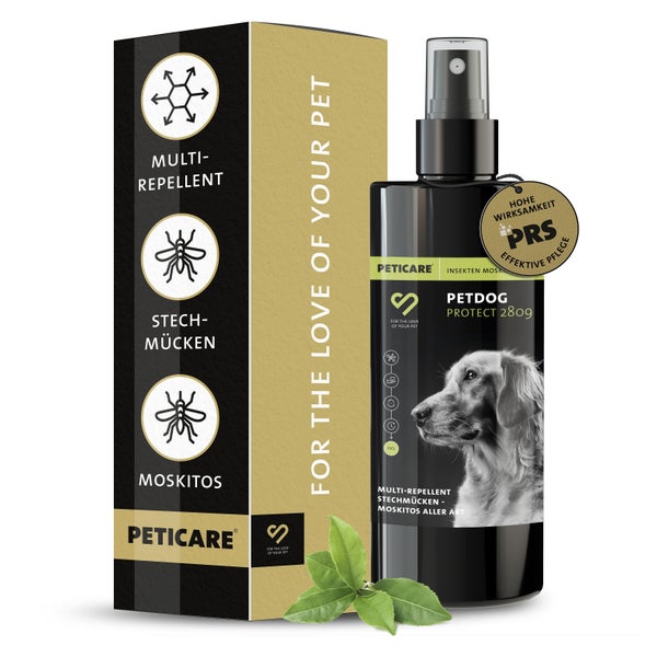 Peticare Anti-Insekten Spray für Hunde gegen Stechmücken Bremsen Mücken Moskito 100 ml