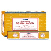 Satya Nag Champa Räucherstäbchen Sandelholz gelb 12 Stück Go 1 St