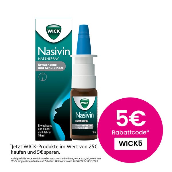 Wick Nasivin Nasenspray Erw./schulkinder 0,5 Mg/ml 10 ml