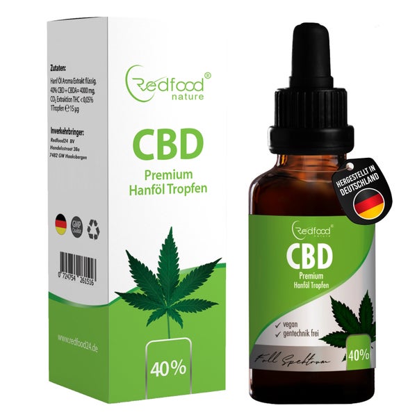 CBD ÖL 40 % Vollspektrum Hanf Öl (4000mg) 10 ml