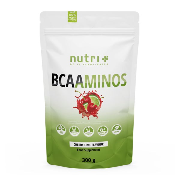 nutri+ BCAA Pulver Aminosäurenkomplex - Cherry Lime 300 g