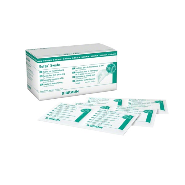 200 x B.Braun Alkoholtupfer Softa Swabs Alcohol Pads 200 St
