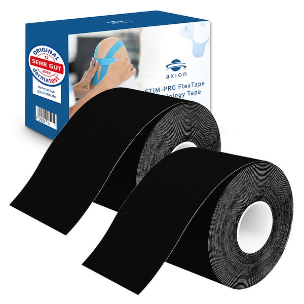 axion® Kinesiologie Tape SCHWARZ - 500 x 5 cm 2 St