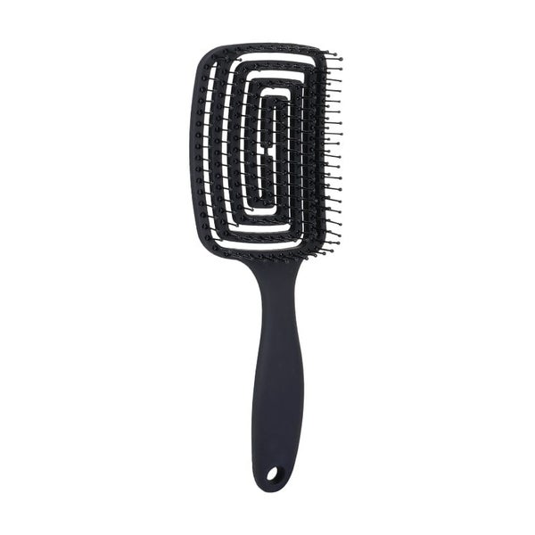 TBC Detangling-Haarbürste - Wet & Dry Hollow Brush, Schwarz