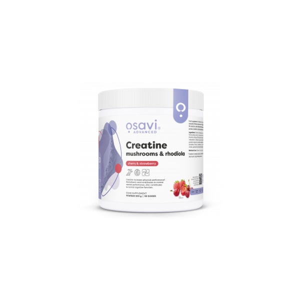 Kreatin, Pilze & Rhodiola, Kirsch-Erdbeere, 300 g, Pulver 300 g