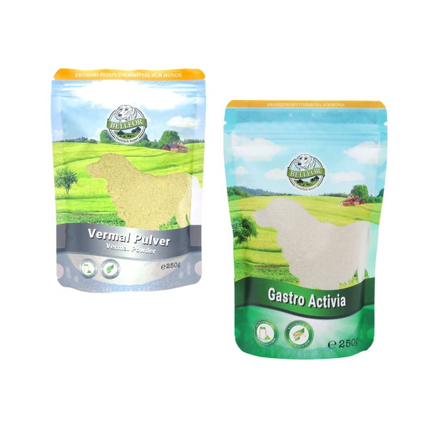 Bellfor Sparset mit Ergänzungsfuttermitteln – Bellfor Vermal + Bellfor Gastro Activia
