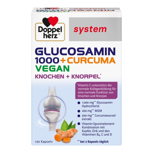 Doppelherz system Glucosamin 1000 + Curcuma Vegan 120 St