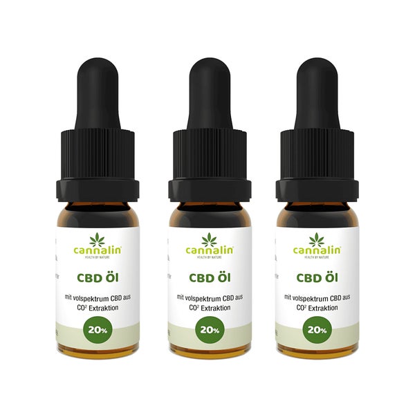 Cannalin - 3x CBD Öl Vollspektrum - 20% 30 ml