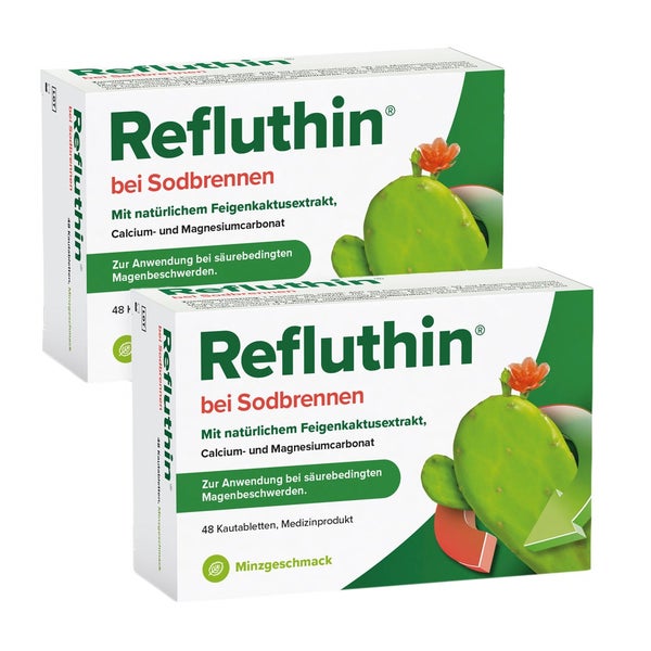 Refluthin Minzgeschmack Doppelpack 2X48 St