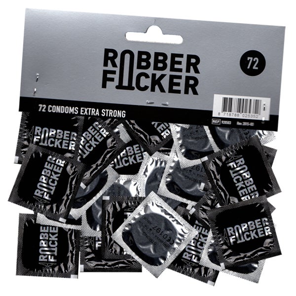 «Rubber Fucker» 72 Stück, 53 mm, extra stark, 0,08mm dick (72 Kondome) 72 St
