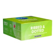 «Ribbed & Dotted» Kondome - 48er Pack, gerippt und genoppt (48 Kondome) 48 St
