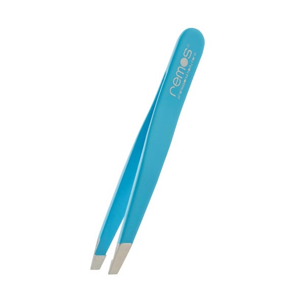 Mini-Augenbrauenpinzette Edelstahl 8 cm blau 1 St