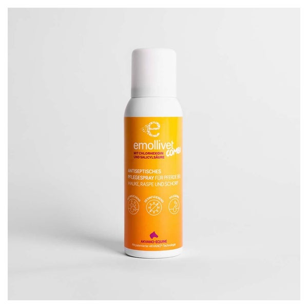 Emollivet COMBI – Spray gegen Mauke, Raspe und Schorf bei Pferden 100 ml