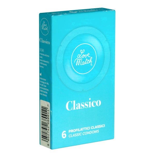 Classico – 6 Kondome 54 mm, anatomisch geformt, Retro-Design (6 Kondome) 6 St
