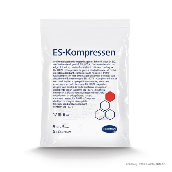 Hartmann ES-Kompressen steril 8-fach 5 x 5 cm (5 x 2 Stck.) - 5 x 5 cm / Einzelpackung