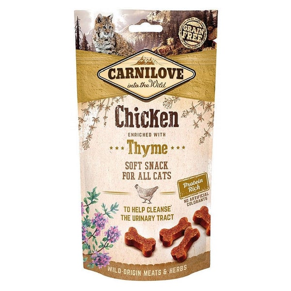 CARNILOVE Semi moist snacks delikatne przysmaki z kurczakiem i tymiankiem 0,05 kg