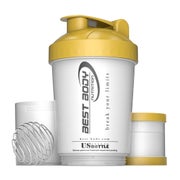 Eiweiß Shaker USBottle - weiß/gold - Design Best Body Nutrition - Stück