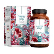 Irish Sea Moss Superfood mit Amla für Vitamin C, Ingwer, Granatapfel, Zistrose & Grüntee - MEERESPERLE - 120 vegane Kapseln für 4 Monate - NATURTREU® 95 g