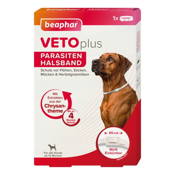 Beaphar VETOplus Parasiten Halsband für Hunde, weiß - 65 cm 1 St