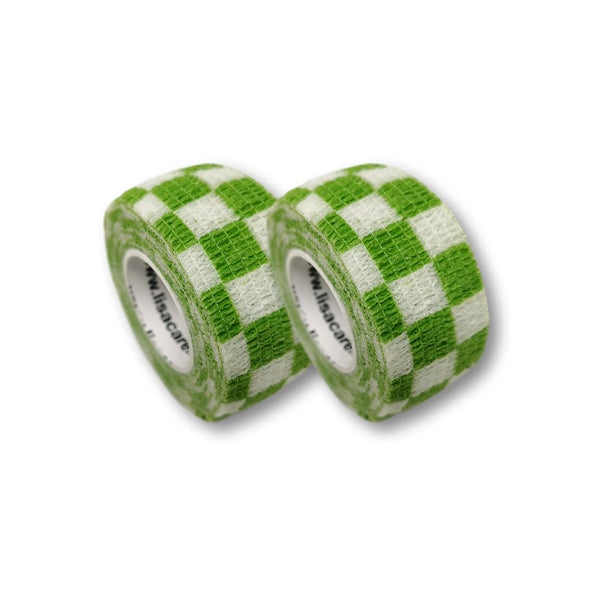 LisaCare Fingerpflaster 2,5cm x 4,5m - 2er Karo Grün 2 St
