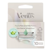 Gillette Venus Damenrasierer für den Intimbereich, 10 Ersatzklingen 1 St