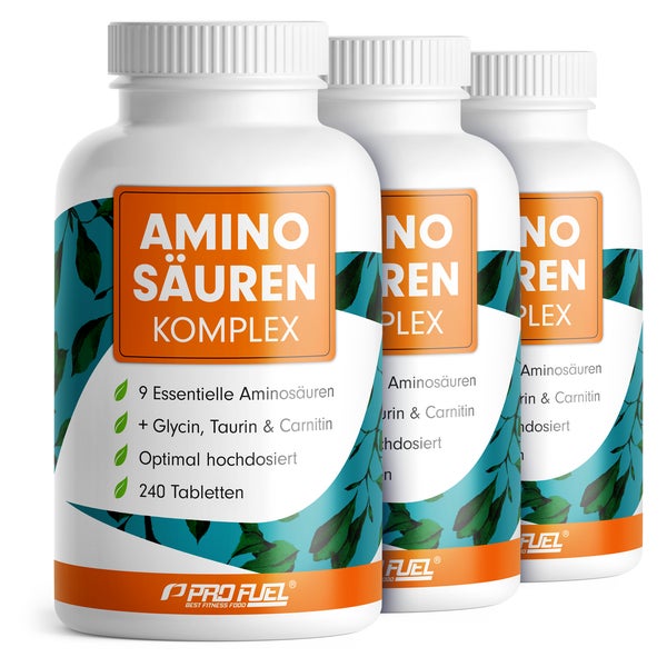 ProFuel Aminosäuren Komplex alle 9 Amino-Säuren 3x 240 Kapseln 720 St