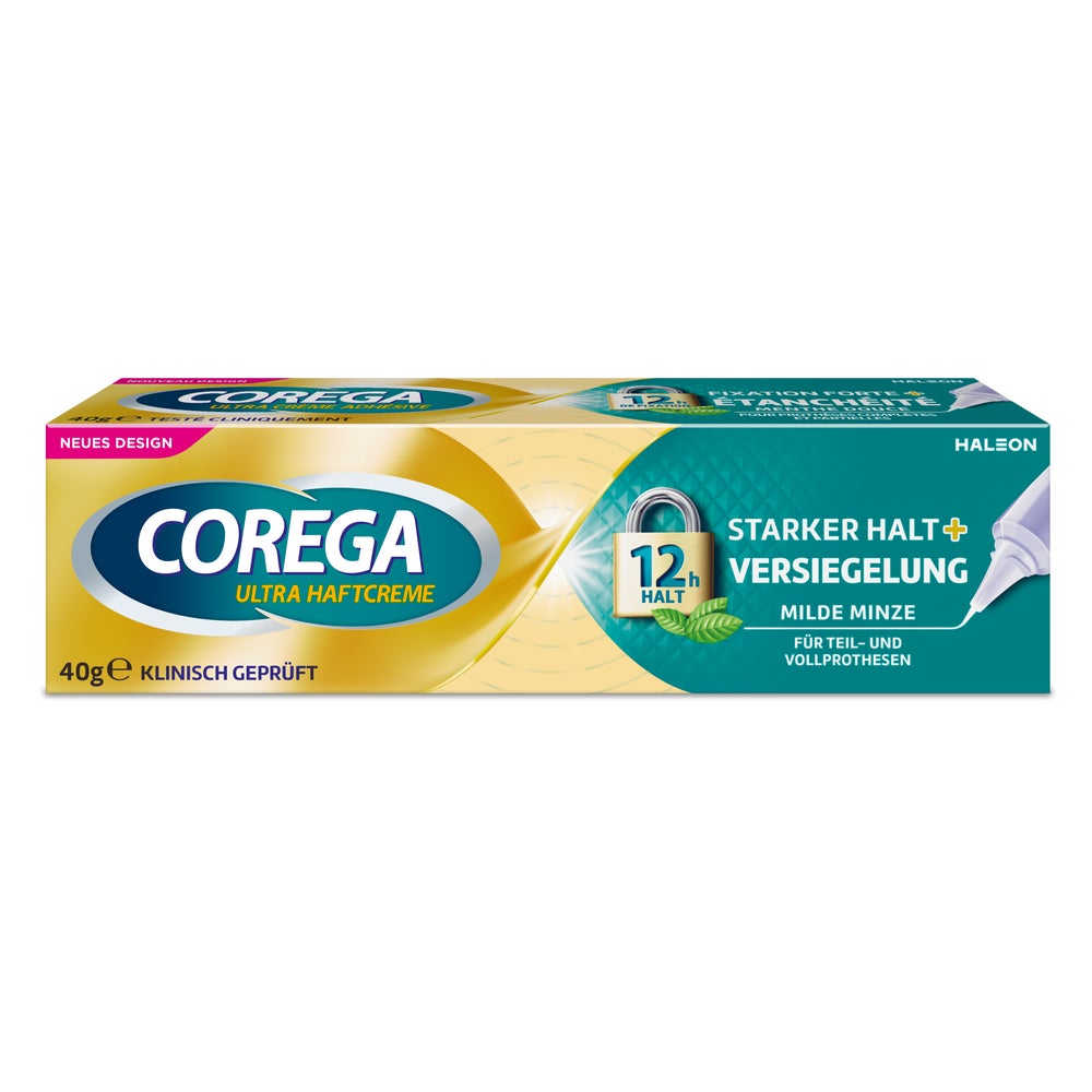 Corega Ultra Haftcreme Starker Halt + Versiegelung