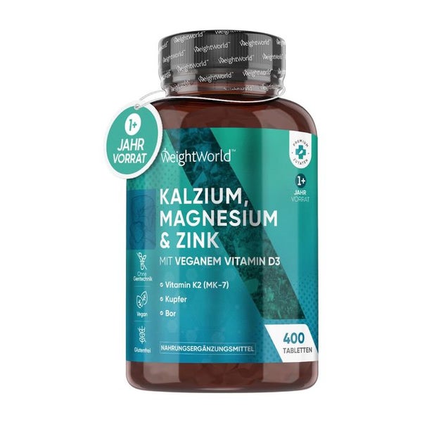 WeightWorld Kalzium Magnesium Zink 400 St