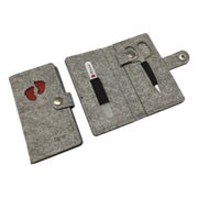 Maniküre-Etui aus Filz "Baby rot" grau, 2-teilig 1 St