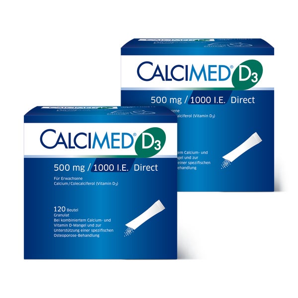 Calcimed D3 500/1000 Direct Doppelpack 2X120 St