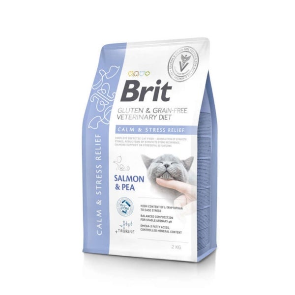 BRIT Grain Free Veterinary Diets Cat Calm Stress Relief Salmon Pea 5 kg