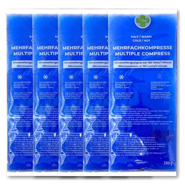 LisaCare Mehrfachkompressen Warm/Kalt Set Groß 29cmx12cm 5 St