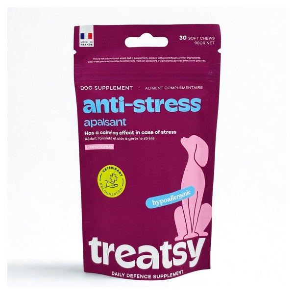 Treatsy Ergänzungsfuttermittel – Anti-Stress für Hunde 90 g
