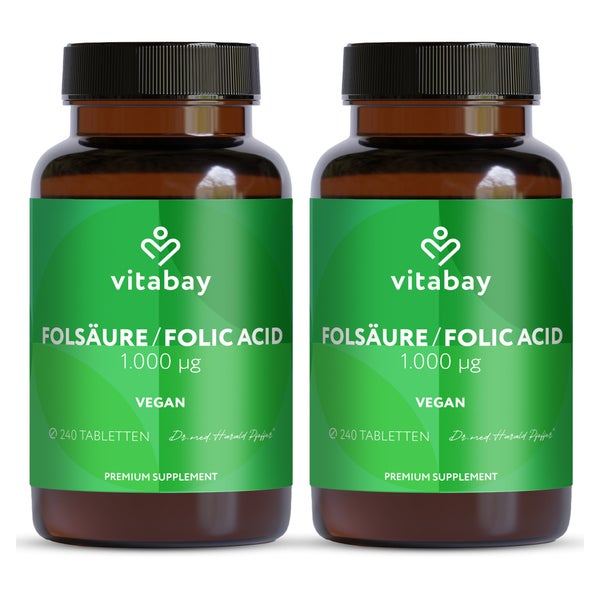Vitabay Folsäure - Folic Acid - 1000 mcg