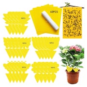 Sunshine smile Gelbsticker Set, 90 Stück - Gegen Trauermücken, Fliegen &