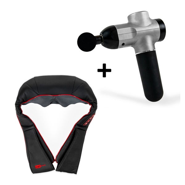 axion® Massage Bundle, Massagepistole u. Nackenmassagegerät 2 St