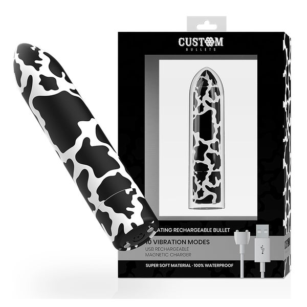 Custom Bullets - Cow - Mini-Vibrator mit Magnetladung 1 St