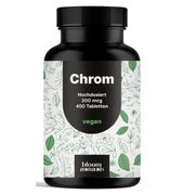 Chrom Picolinat 200 mcg - 400 Tabletten - Bloom Naturals 400 St