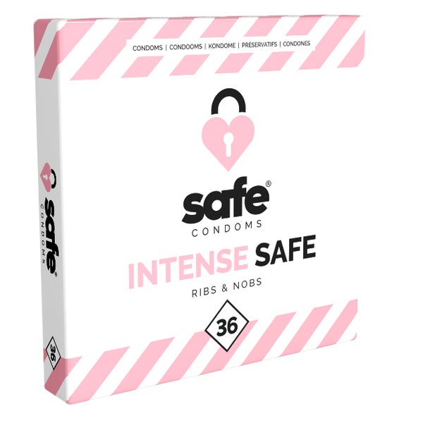 Intense Safe stimulierend Noppen Rippen 36 Kondome (36 Kondome) 36 St