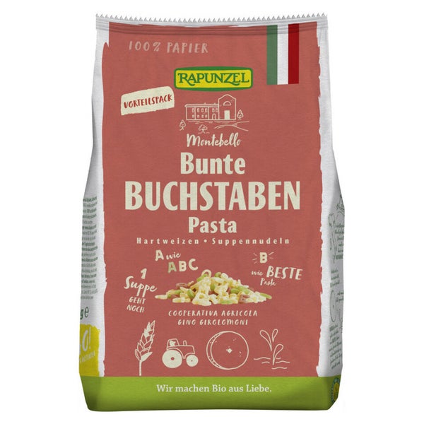 Rapunzel - bunte Buchstaben Suppennudeln Semola 500 g