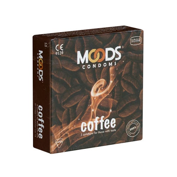 «Coffee» 3 Stück, 53 mm, Kaffee-Aroma, rosa, zylindrisch (3 Kondome) 3 St